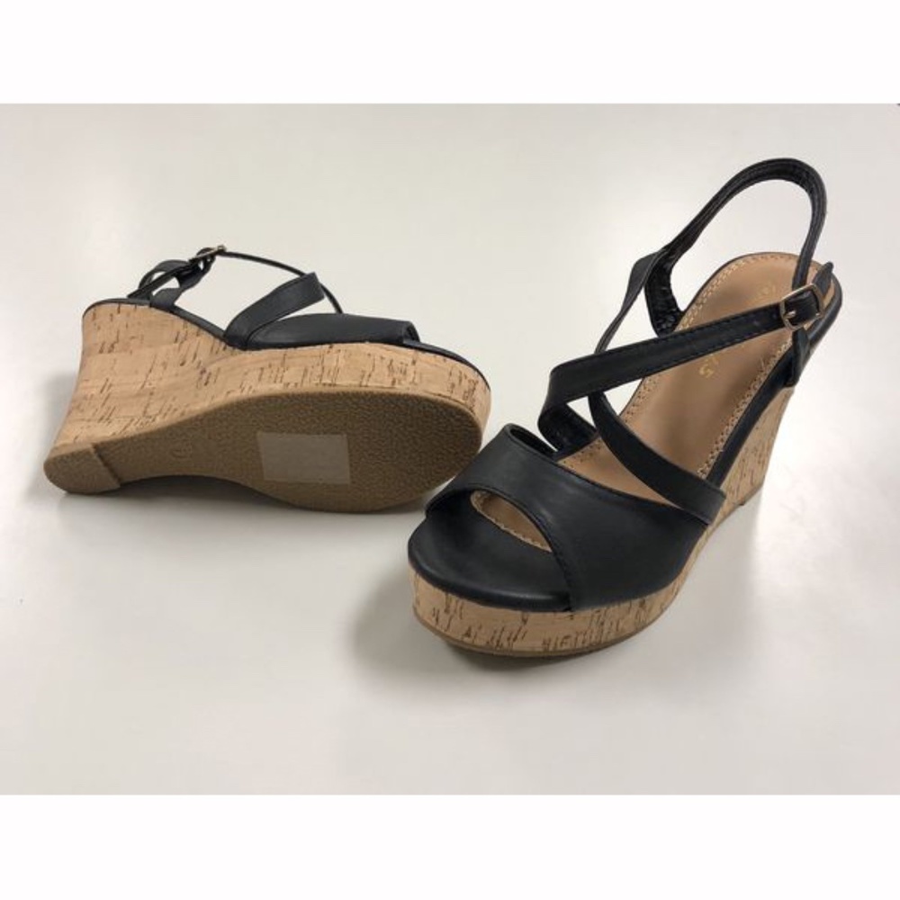 Wedge Sandals from Fashion Focus - Super-2 Black